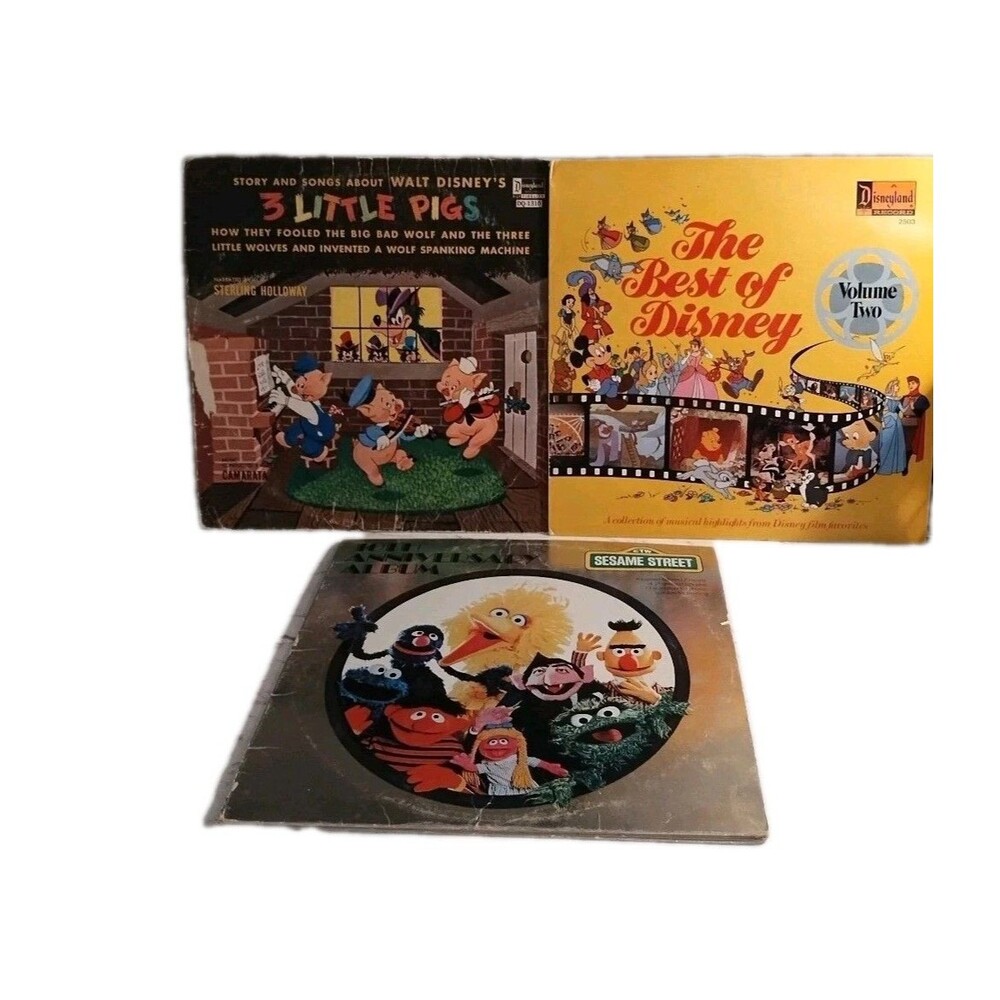 The Best Of Disney Volume 2 Vinyl LP Records Disneyland Records 3 Little Pigs